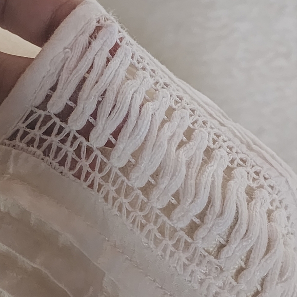 Tasha Polizzi White Embroidered Pintuck Lace Boho Tunic Blouse S - Picture 8 of 14